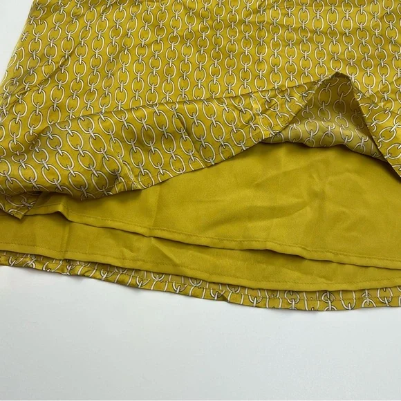 L'AGENCE Jane‎ Chain Print 100% Silk Camisole Goldchamp Womens Tank Large NEW